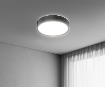 Century Italia Blanca Luxe - plafondlamp - Ø 30 x 7 cm - 17W LED incl. - zwart