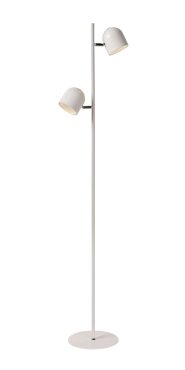 Lucide Skanska - staanlamp - 32 x 23 x 141 cm - 2 x 5W dimbare LED incl. - wit
