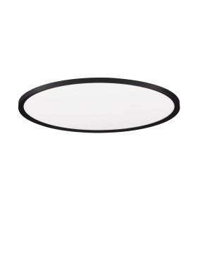 Nova Luce Aoton - plafondlamp - Ø 60 x 5 cm - 55W dimbare LED incl. - zandzwart