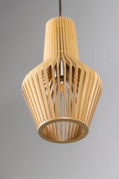 ETH Tess - hanglamp - Ø 20 x 200 cm - lichtbruin