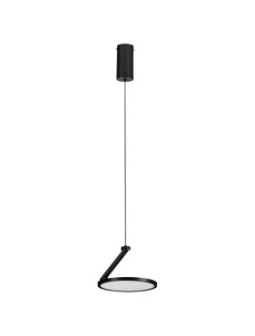 Nova Luce Opi - hanglamp - Ø 20 x 260 cm - 14W LED incl. - zandzwart