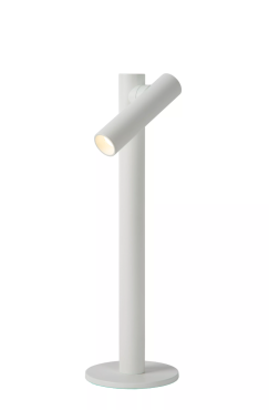 Lucide Antrim - oplaadbare tafellamp - Ø 11 x 35,8 cm - 2,2W dimbare led incl. - IP54 - wit