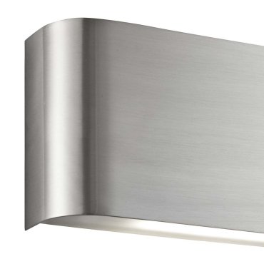 Searchlight Wall - wandverlichting - 18 x 8 cm - 10W LED incl. - satijn zilver