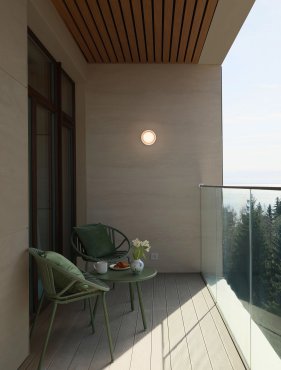 Nova Luce Pollux - buiten wandverlichting - Ø 13,4 x 8,6 cm - 8W dimbare LED incl. - IP65 - zandwit