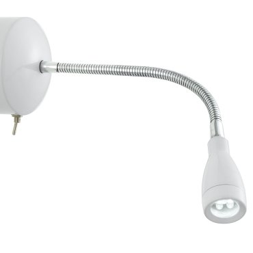 Searchlight LED Adjustable Wall Lights - wandverlichting met schakelaar - 8 x 28,5 cm - 0,5W LED incl. - wit
