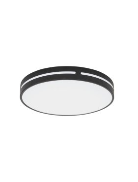 Nova Luce Wheel - plafondlamp - Ø 45 x 6 cm - 30W LED incl. - zandzwart