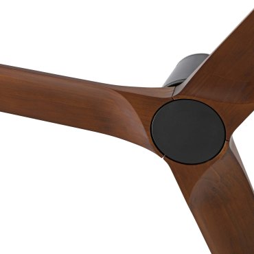 Faro Heywood Tub S Tuya Smart - plafondventilator - Ø 90 cm - mat zwart en donker walnoot
