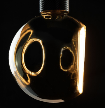 Segula LED lamp - Floating Globe Open - Ø 15 x 20 cm - E27 - 6W dimbaar - 1900K - gerookt