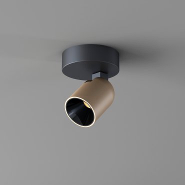 Artdelight Houston - opbouwspot 1L - Ø 10 x 12,5 cm - 8W dimbare LED incl. - zwart en champagne