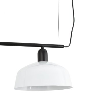 Faro Tatawin M - hanglamp - 100 x 25 x 210 cm - satijnzwart en glanswit