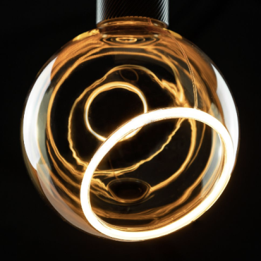 Segula LED lamp - Floating Globe Angle - Ø 15 x 20 cm - E27 - 4,5W dimbaar - 2200K - amber
