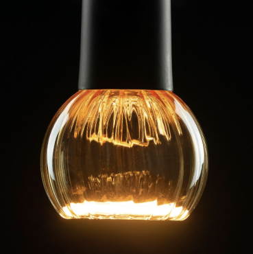 Segula LED lamp - Floating Globe Straight - Ø 8 x 10,5 cm - E27 - 4W dimbaar - 2200K - amber
