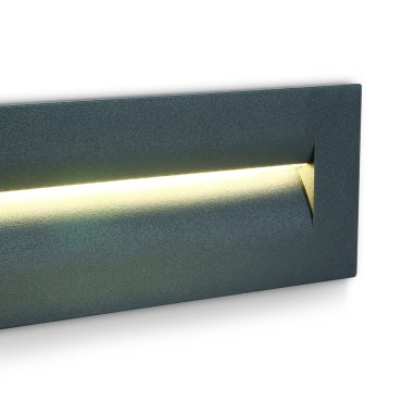 ONE Light Dark Light - inbouw wandverlichting - 25 x 7,3 x 8,7 cm - 8,5W LED incl. - IP65 - antraciet