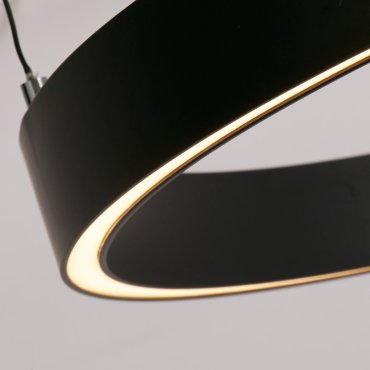 Searchlight Layla - hanglamp -Ø 64 x 190 cm - 29W dim-to-warm LED incl. - beweging gestuurd - zwart