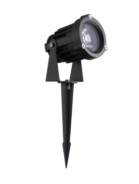 Nova Luce Quick – grondspot op piek - Ø 8 x 14 cm - 13W LED incl. - IP65 - zandzwart