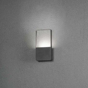 Konstsmide Matera - buiten wandlamp - 12,5 x 5,5 x 24,5 cm - 6W LED incl. - IP54 - antraciet