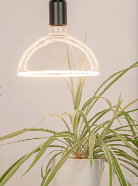 Segula LED lamp - Floating Bowl - Ø 20 x 15 cm - E27 - 6,2W dimbaar - dim to warm 2000 tot 2700K - transparant