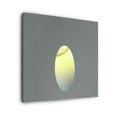 ONE Light Dark Light - buiten wandverlichting - 7 x 7 x 4,5 cm - 3W LED incl. - IP54 - grijs
