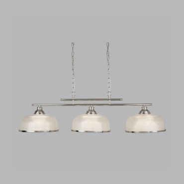 Searchlight Bistro II - hanglamp - 99 x 27 x 80 cm - satijn zilver