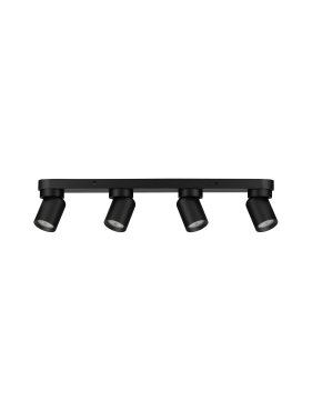 Nova Luce Amecy - opbouwspot 4L - 60 x 12,5 x 6,5 cm - zandzwart