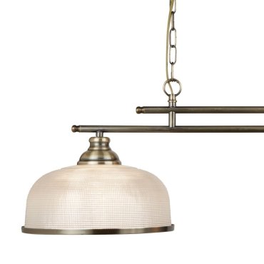 Searchlight Bistro II - hanglamp - 75 x 27 x 80 cm - antiek messing