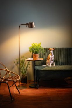 ETH Dex - vloerlamp - Ø 15,5 x 145 cm - bruin