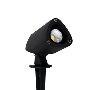 Nova Luce Inside - grondspot op piek - 24 cm - 3W LED incl. - IP65 - zwart