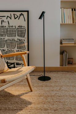 Faro Leo - vloerlamp - Ø 20 x 115,5 cm - 3,5W LED incl. - mat zwart