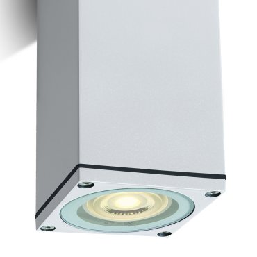 ONE Light GU10 Outdoor Cubes - opbouwspot - 6,3 x 6,3 x 13,5 cm - IP54 - wit