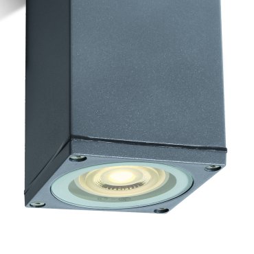 ONE Light GU10 Outdoor Cubes - opbouwspot - 6,3 x 6,3 x 13,5 cm - IP54 - grijs