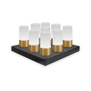 New Garden Base - oplaadstation voor 9 tafellampen - 37 x 37 x 3,5 cm