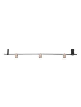 Nova Luce Sirmos - plafondlamp - 150 x 18 x 7 cm - 21W dimbare LED incl. - Moca-koffie en zandzwart