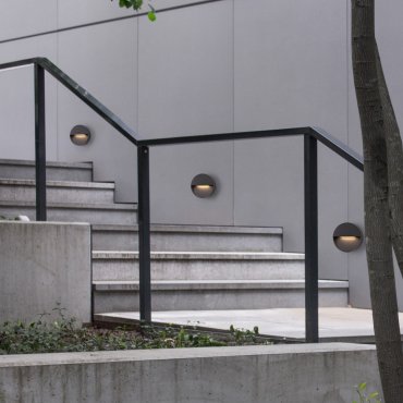 Nova Luce Arne - buiten wandverlichting - Ø 12 x 2,9 cm - 2W LED incl. - IP54 - donker antraciet