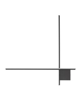Nova Luce Cross - wandlamp - 80 x 80 x 4 cm - 21W dimbare LED incl. - zandzwart