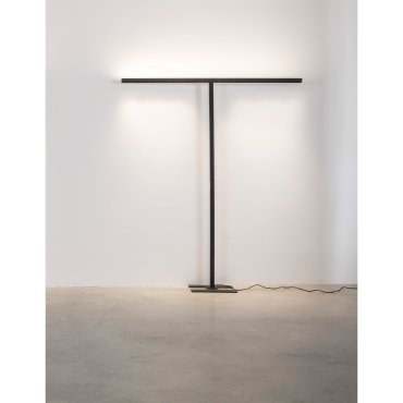 Nova Luce Gal - staanlamp - 160 x 200 cm - 45W LED + 15W dimbare LED incl. - zandzwart