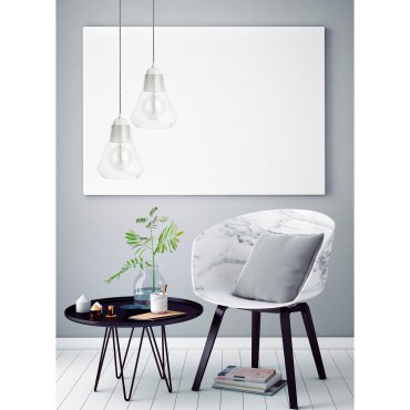 Nova Luce Marmol - hanglamp - Ø 30 x 120 cm - transparant en wit