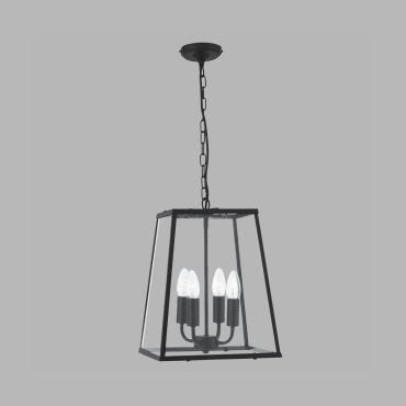 Searchlight Lanterns - luster - 29 x 29 x 88 cm - mat zwart
