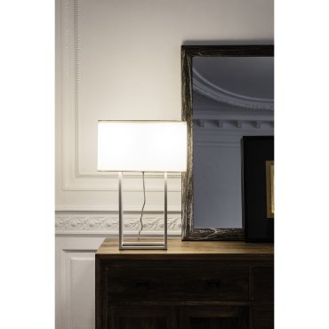 Faro Vesper - tafellamp - 40 x 20 x 60 cm - wit en beige