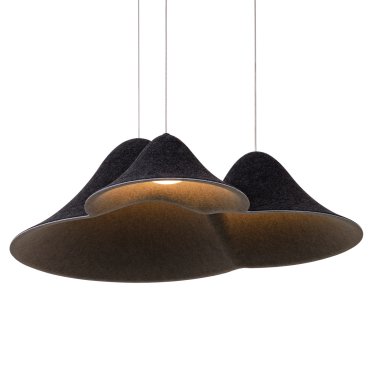 Maxlight Bellmond - hanglamp - Ø 60 x 200 cm - 21W LED incl. - zwart en grijs