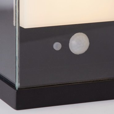 Searchlight Shine -  buiten wandverlichting met sensor op zonne-energie - 25,3 x 12,2 x 8,5 cm - 1W LED incl. - IP54 - antraciet