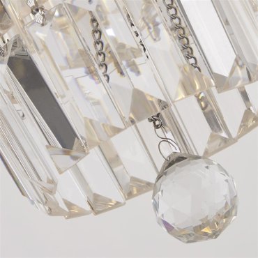 Searchlight Empire - plafondlamp - Ø 50 x 42 cm - IP44 - chroom en transparant