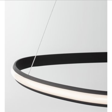 Nova Luce Aries - hanglamp - Ø 74 x 120 cm - 32W dimbare LED incl. - zand zwart