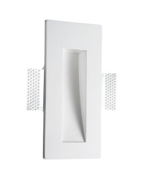 Nova Luce Cirocco - inbouw wandverlichting - 24 x 11 cm - wit gips