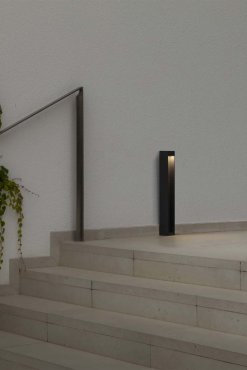 Faro Cerler - tuinpaal - 9 x 60 cm - 9W LED incl. - IP65 - donkergrijs