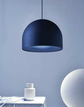 VK Lighting Koula - hanglamp - Ø 50 x 175 cm - blauw