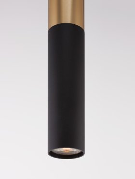 Nova Luce Pogno - hanglamp - Ø 5,6 x 150 cm - goud en zwart