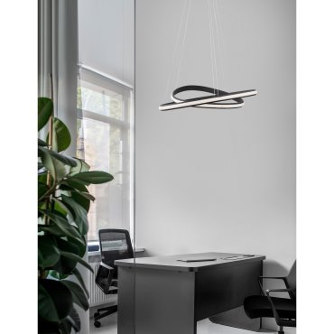 Nova Luce Aries - hanglamp - Ø 59 x 120 cm - 48W dimbare LED incl. - zandwit