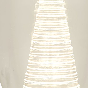 Searchlight Cyclone - tafellamp - Ø 11,5 x 20,5 cm - 6W LED incl. - chroom en transparant