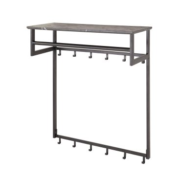 Vico Tenaro - kapstok met wandschap - 80 x 30 x 90 cm - grafiet
