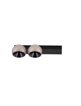Nova Luce Lusa - plafondlamp - 36 x 14 x 10 cm - 21W dimbare LED incl. - Moca-koffie en zwart